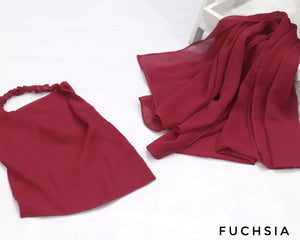 Luxury Niqab & Hijab Set - Fuchsia