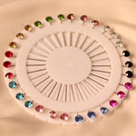 Crystal Straight Pins - Multi -