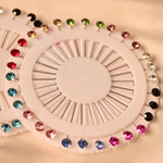 Crystal Straight Pins - Multi -