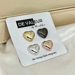 Metallic Heart Hijab Magnets - Pack Of 2