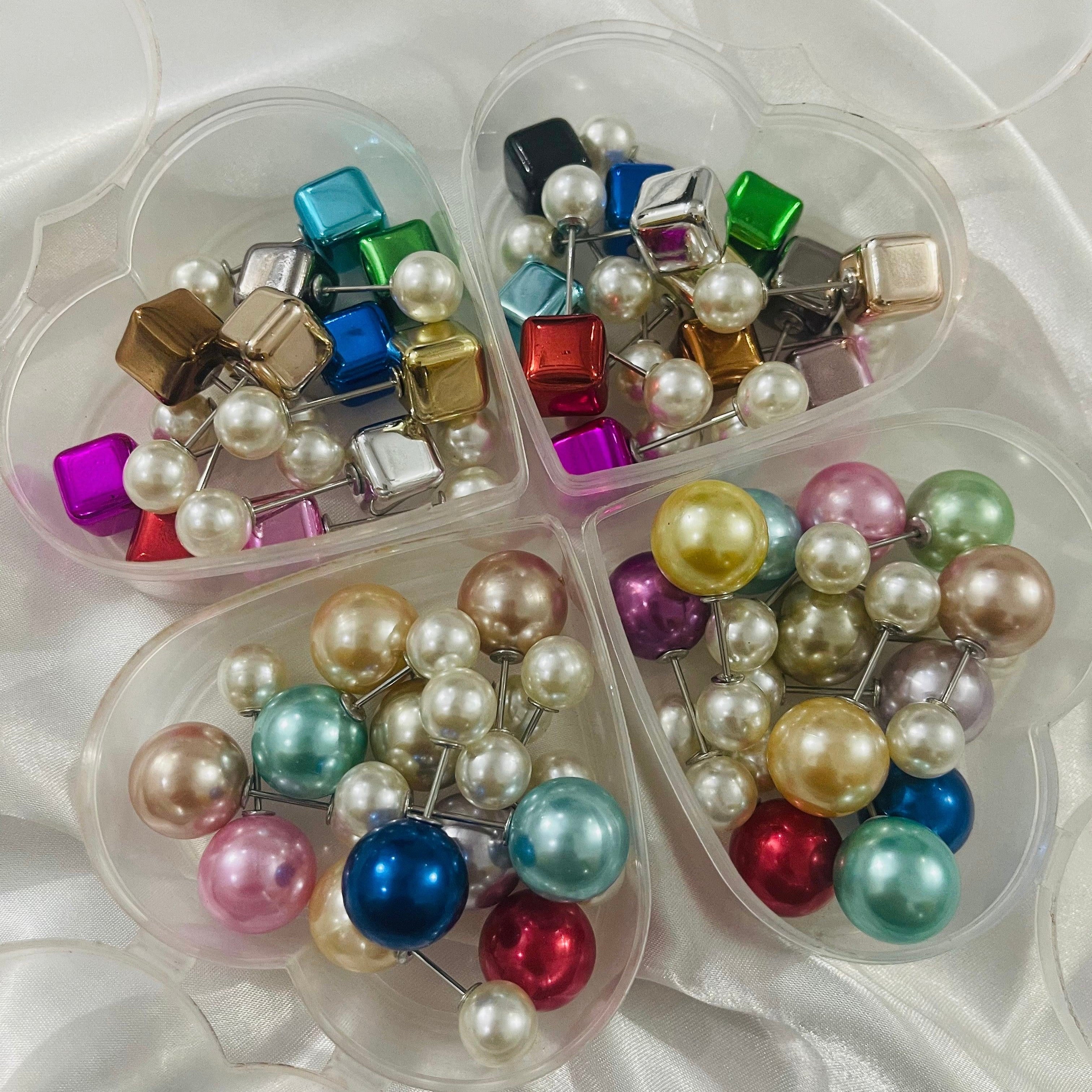 Pearl Pins Box - Round