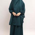 Three Pieces Jilbab Set - Timeless Teal