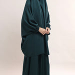 Three Pieces Jilbab Set - Timeless Teal