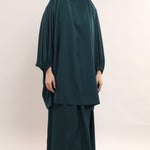 Three Pieces Jilbab Set - Timeless Teal