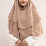 Chiffon Khimar - Light Biege