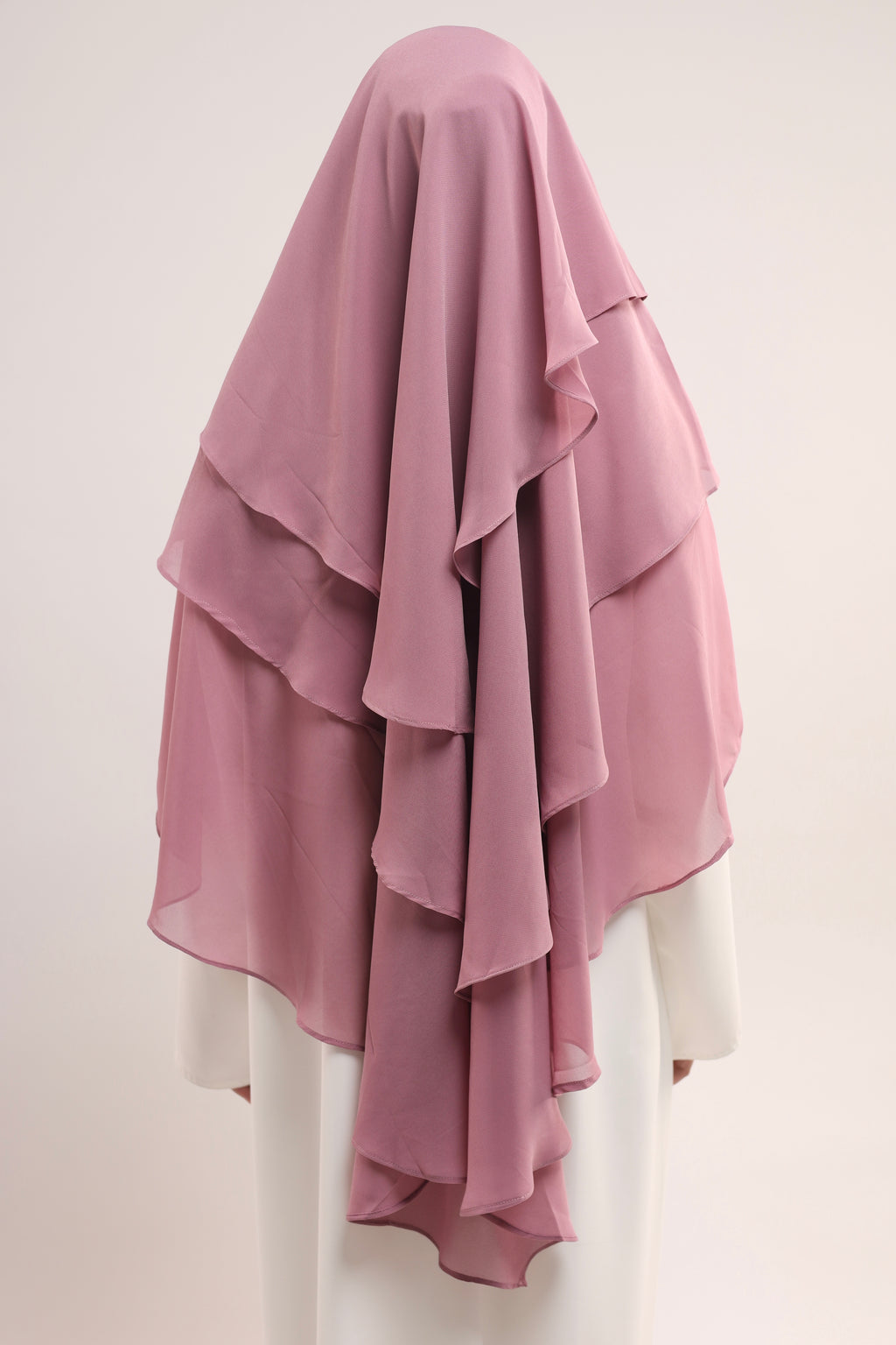 Chiffon Khimar - Dusty Pink