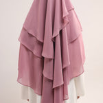 Chiffon Khimar - Dusty Pink