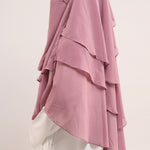 Chiffon Khimar - Dusty Pink