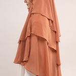 Chiffon Khimar - Coral Bliss