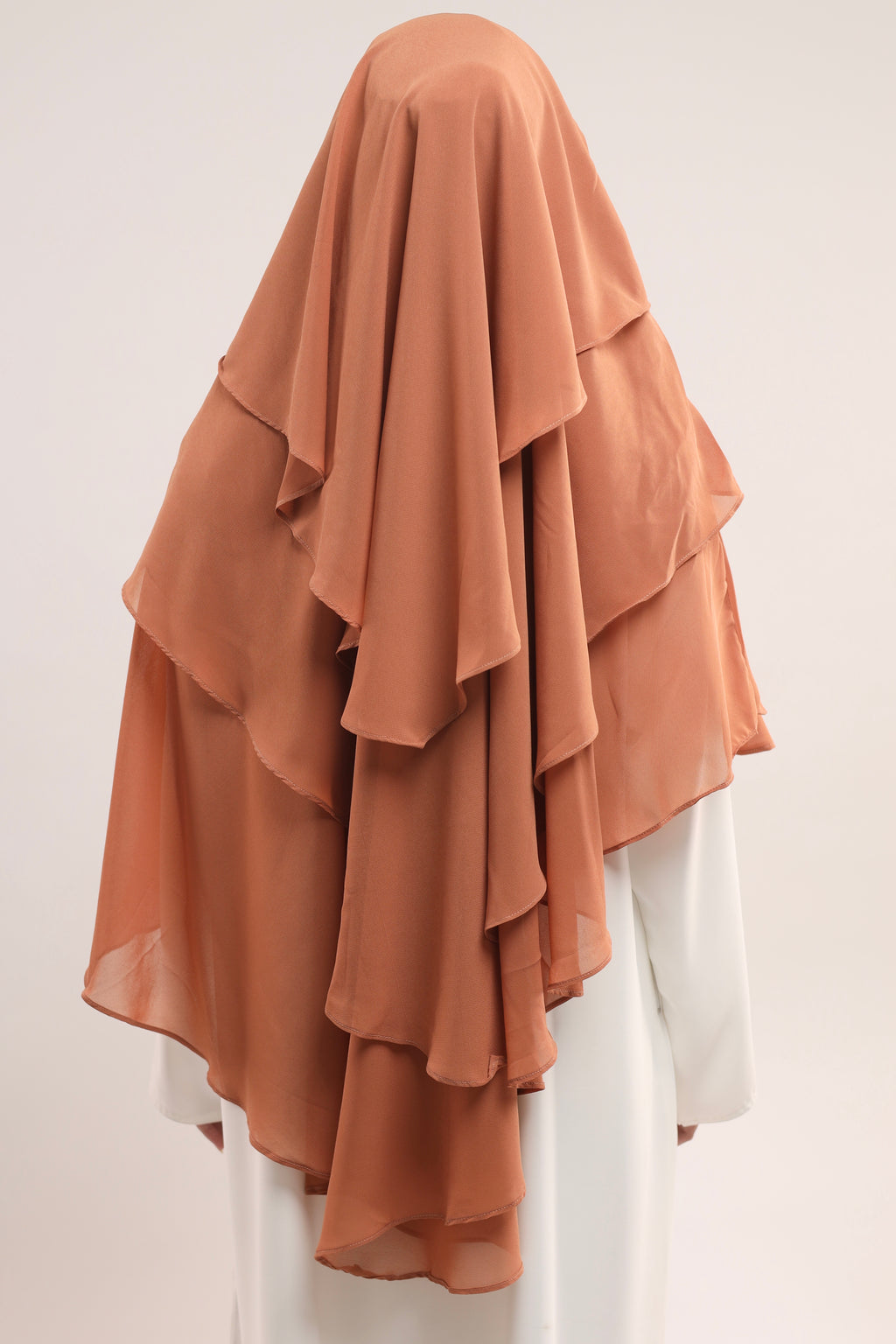 Chiffon Khimar - Coral Bliss