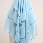 Chiffon Khimar - Pastel Blue