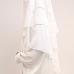 Chiffon Khimar - Pearl White