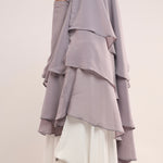 Chiffon Khimar -Dove Grey