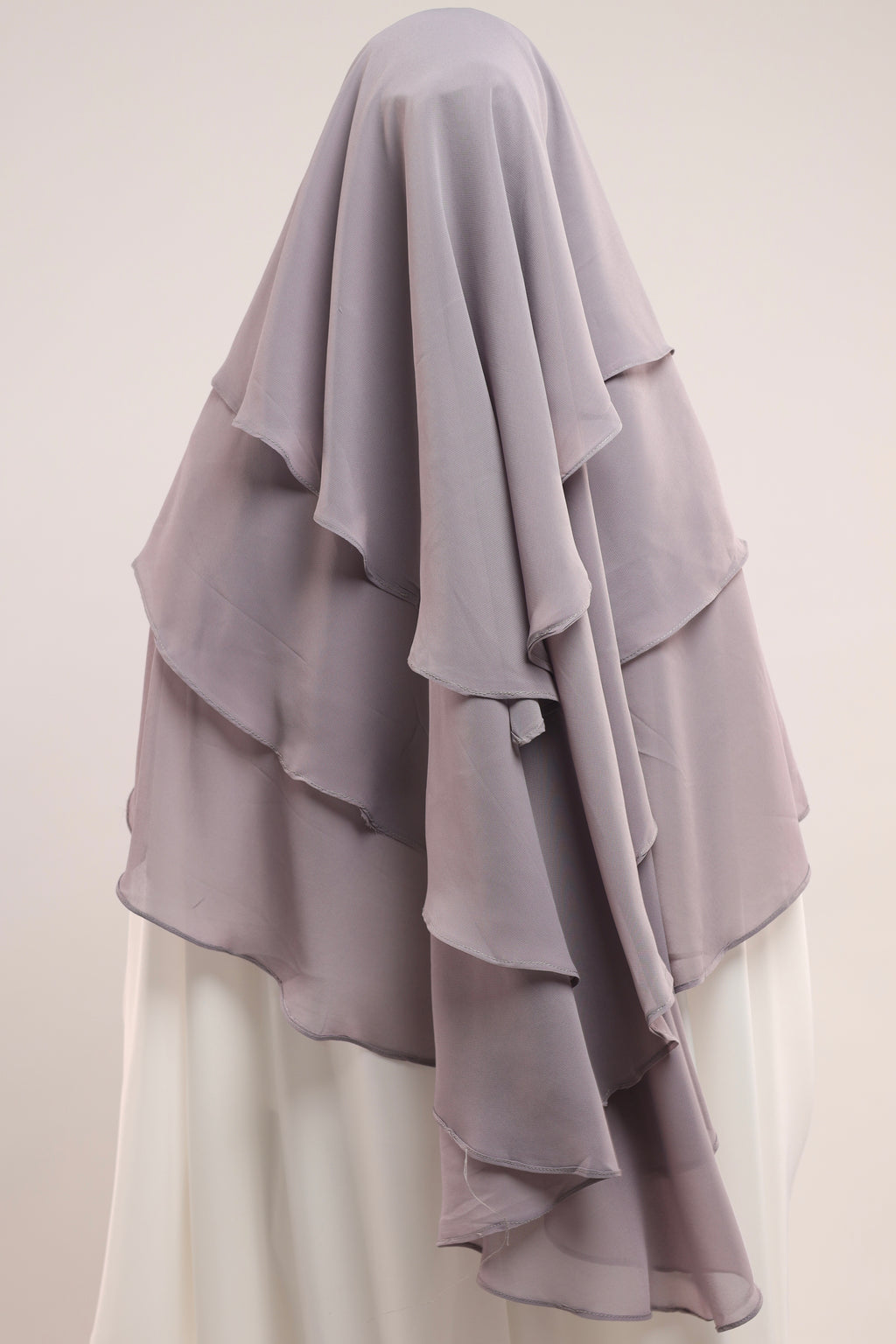 Chiffon Khimar -Dove Grey