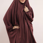 Three Pieces Jilbab Set - Crushed Rose