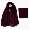 Matching Georgette Hijab & Cap Set -Burgundy