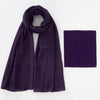 Matching Georgette Hijab & Cap Set - Dark Purple