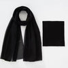 Matching Georgette Hijab & Cap Set - Black