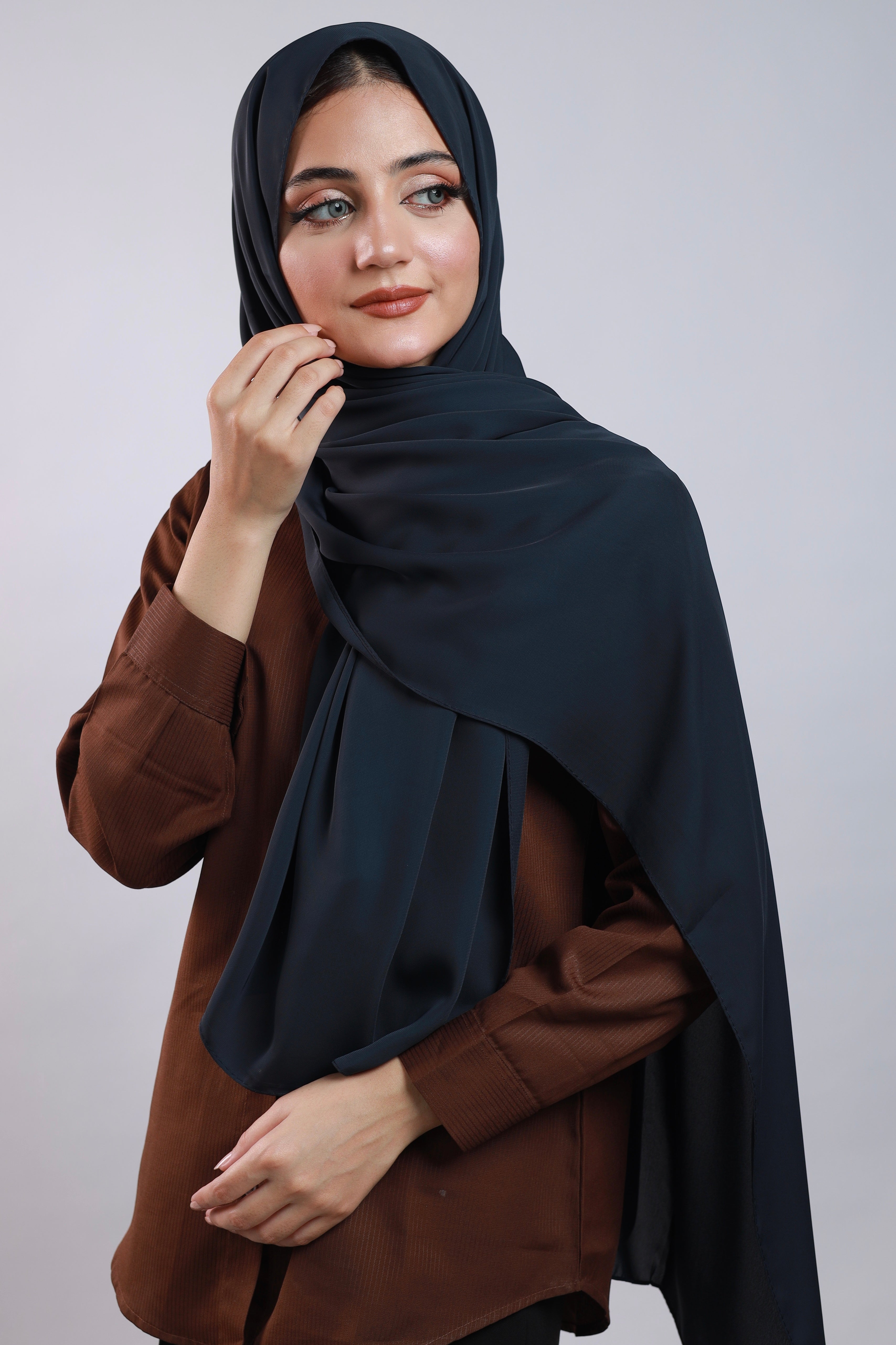 Douceur Veloutée Georgette - Charcoal Navy