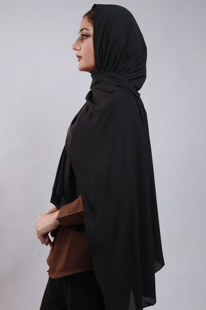 High-density Opaque Georgette - Black