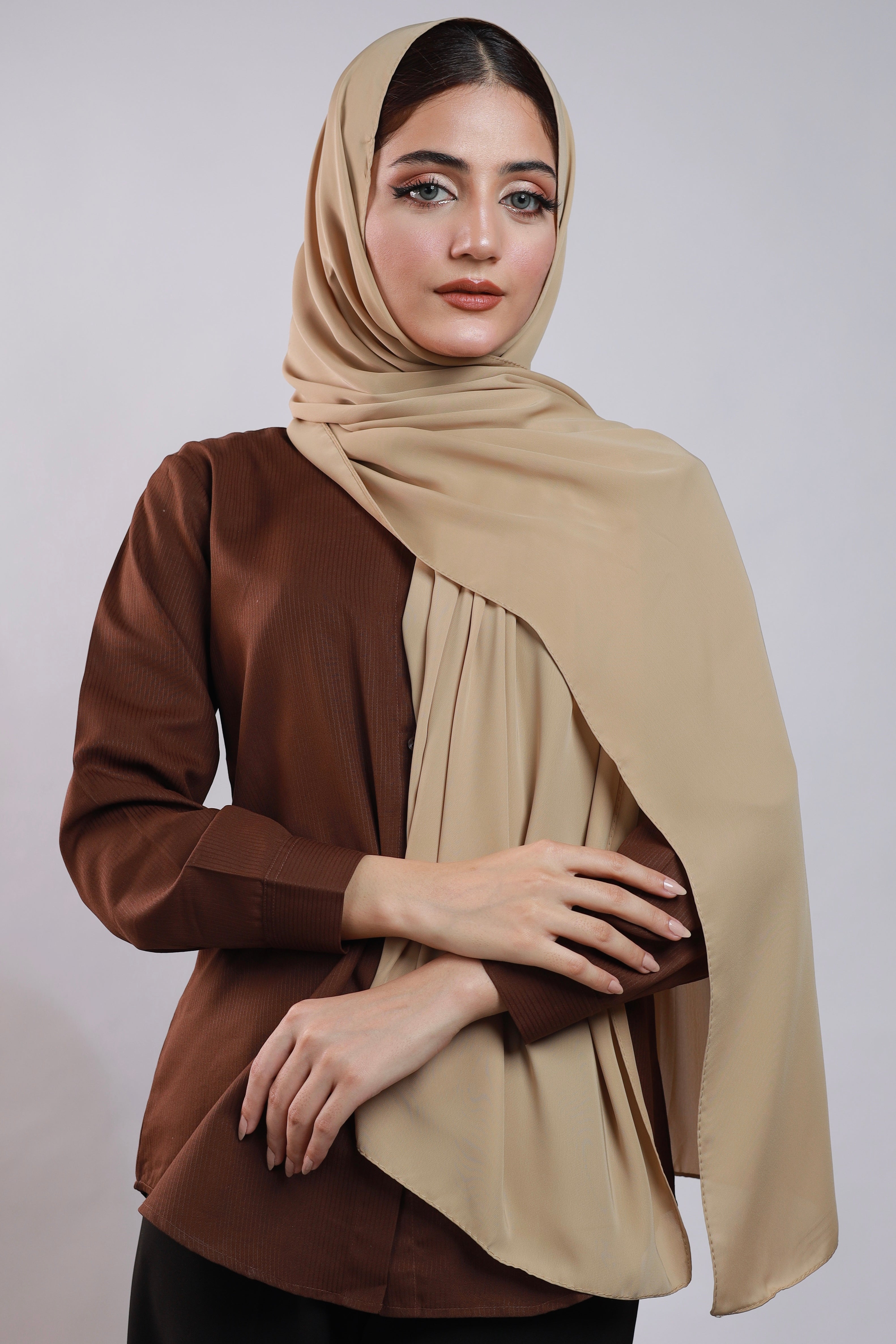 High-density Opaque Georgette - Cappucino