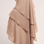 Chiffon Khimar - Light Biege