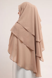 Chiffon Khimar - Light Biege