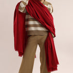 Woolen Shawl - Maroon