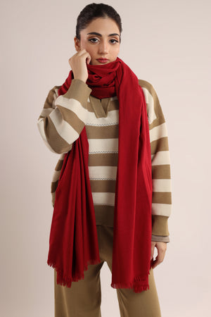 Woolen Shawl - Maroon