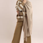 Woolen Shawl - Light Hazel