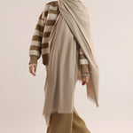 Woolen Shawl - Light Hazel