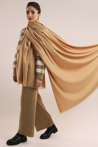 Woolen Shawl - Golden Beige