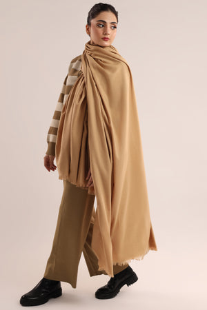 Woolen Shawl - Golden Beige