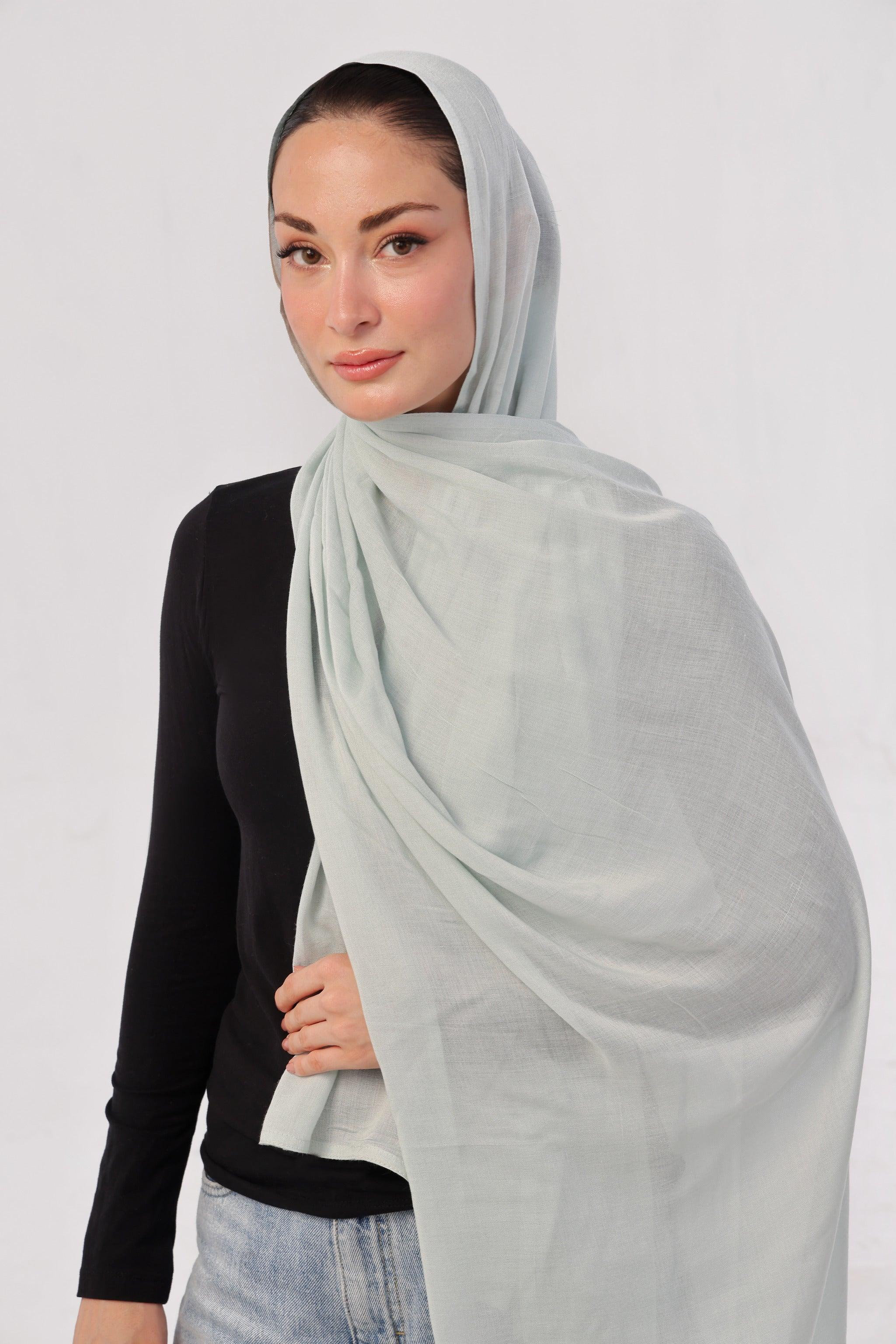 Angel Dust Modal Hijab - close-up of smooth modal fabric texture.