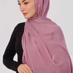 Blossom Modal Hijab - worn by model, lightweight and flowy drape.