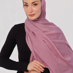 Blossom Modal Hijab - close-up of smooth modal fabric texture.