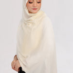 Butter Modal Hijab - worn by model, lightweight and flowy drape.