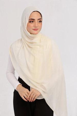 Butter Modal Hijab - close-up of smooth modal fabric texture.