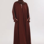 Daily Basic Abaya With Pockets - Cocoa Brown