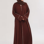 Daily Basic Abaya With Pockets - Cocoa Brown