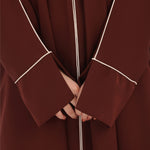 Daily Basic Abaya With Pockets - Cocoa Brown