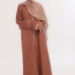 Daily Basic Abaya With Pockets - Coral Bliss