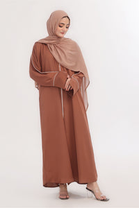 Daily Basic Abaya With Pockets - Coral Bliss