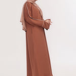 Daily Basic Abaya With Pockets - Coral Bliss