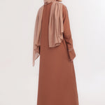 Daily Basic Abaya With Pockets - Coral Bliss