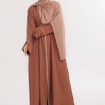 Daily Basic Abaya With Pockets - Coral Bliss