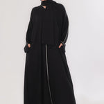 Daily Basic Abaya With Pockets - Jet Black