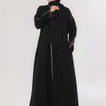 Daily Basic Abaya With Pockets - Jet Black