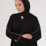 Daily Basic Abaya With Pockets - Jet Black