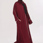 Daily Basic Abaya With Pockets - Maroon